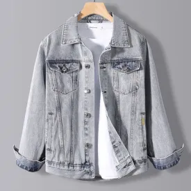 Men Denim Casual Washed Cowboy Jacket