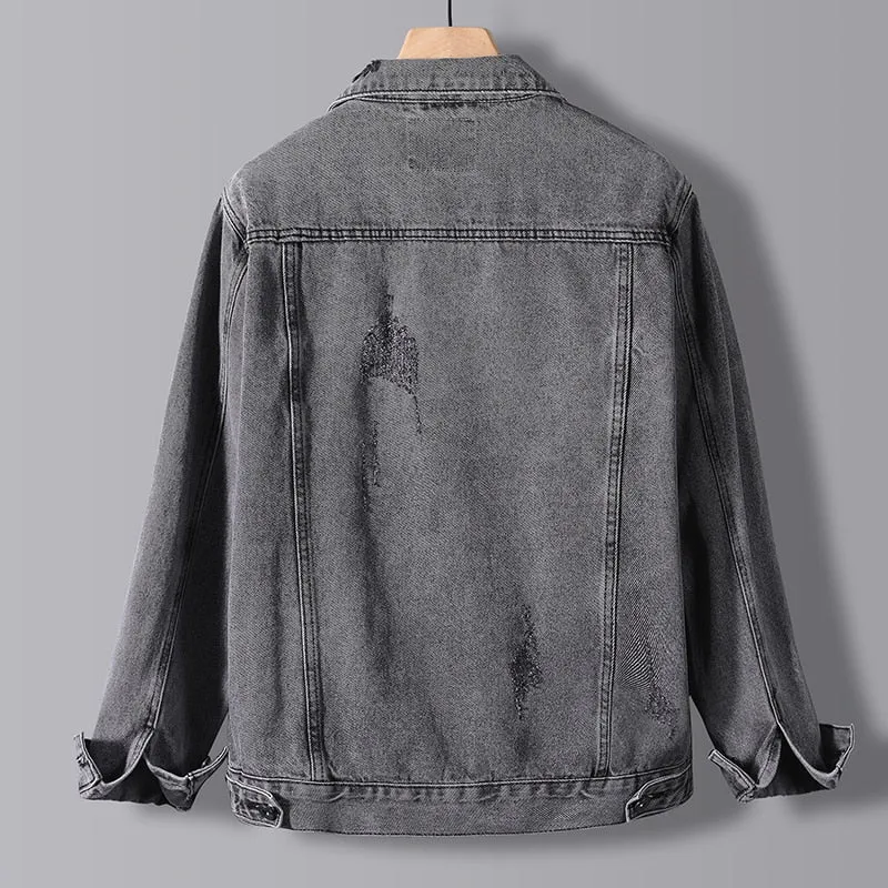 Men Denim Casual Washed Cowboy Jacket