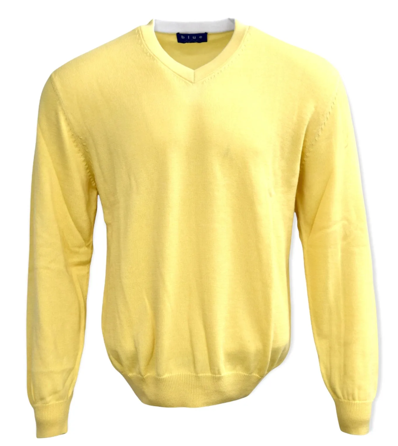 Men's 100% Pima Cotton V-Neck Sweater