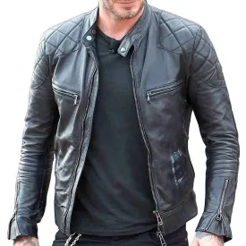 Mens Genuine Leather David Beckham Replica Coat Jacket Most Sizes