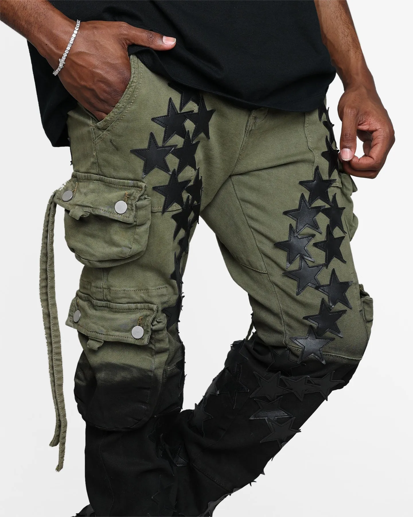 MNML D474 Cargo Straight Denim Pants Multi