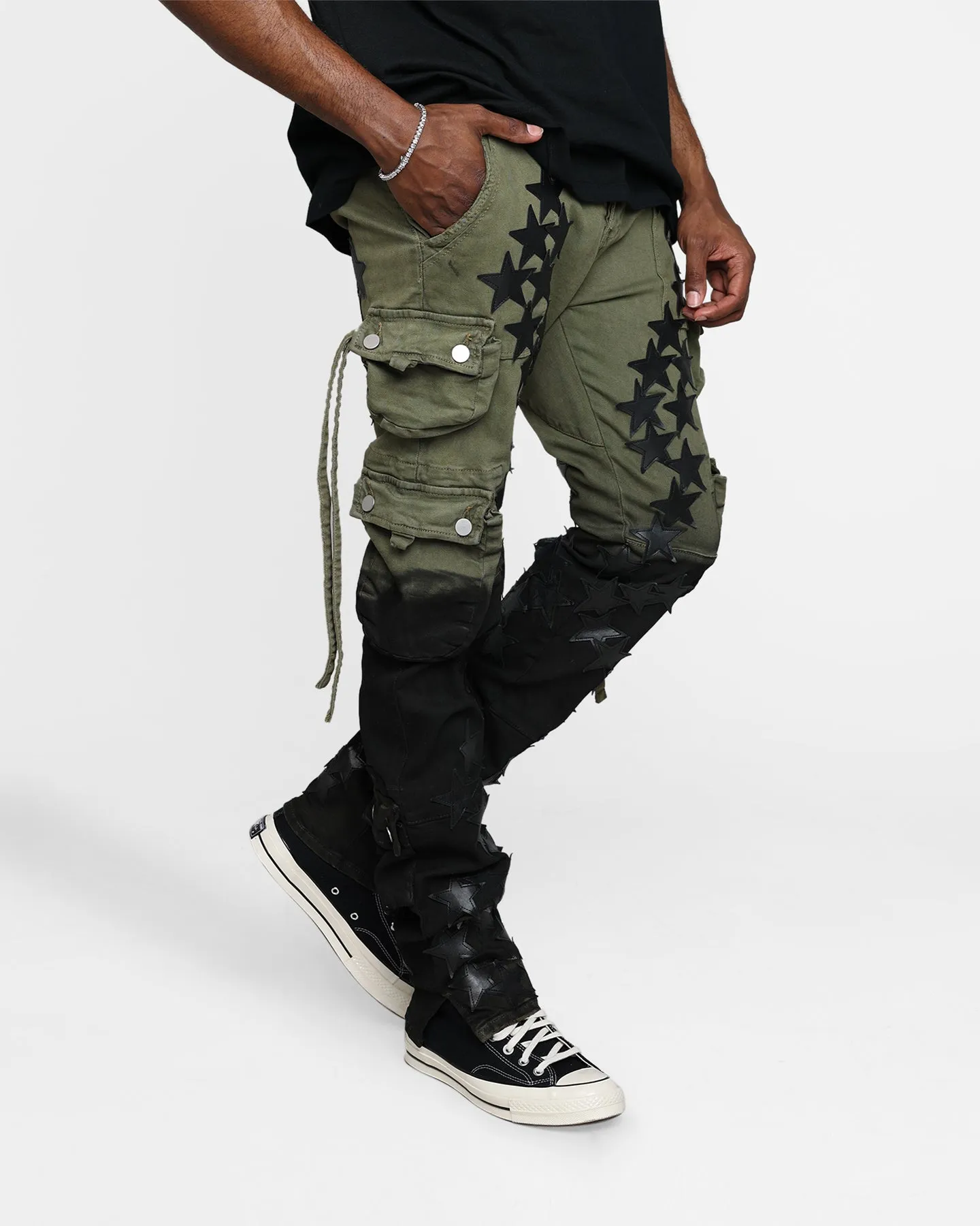 MNML D474 Cargo Straight Denim Pants Multi