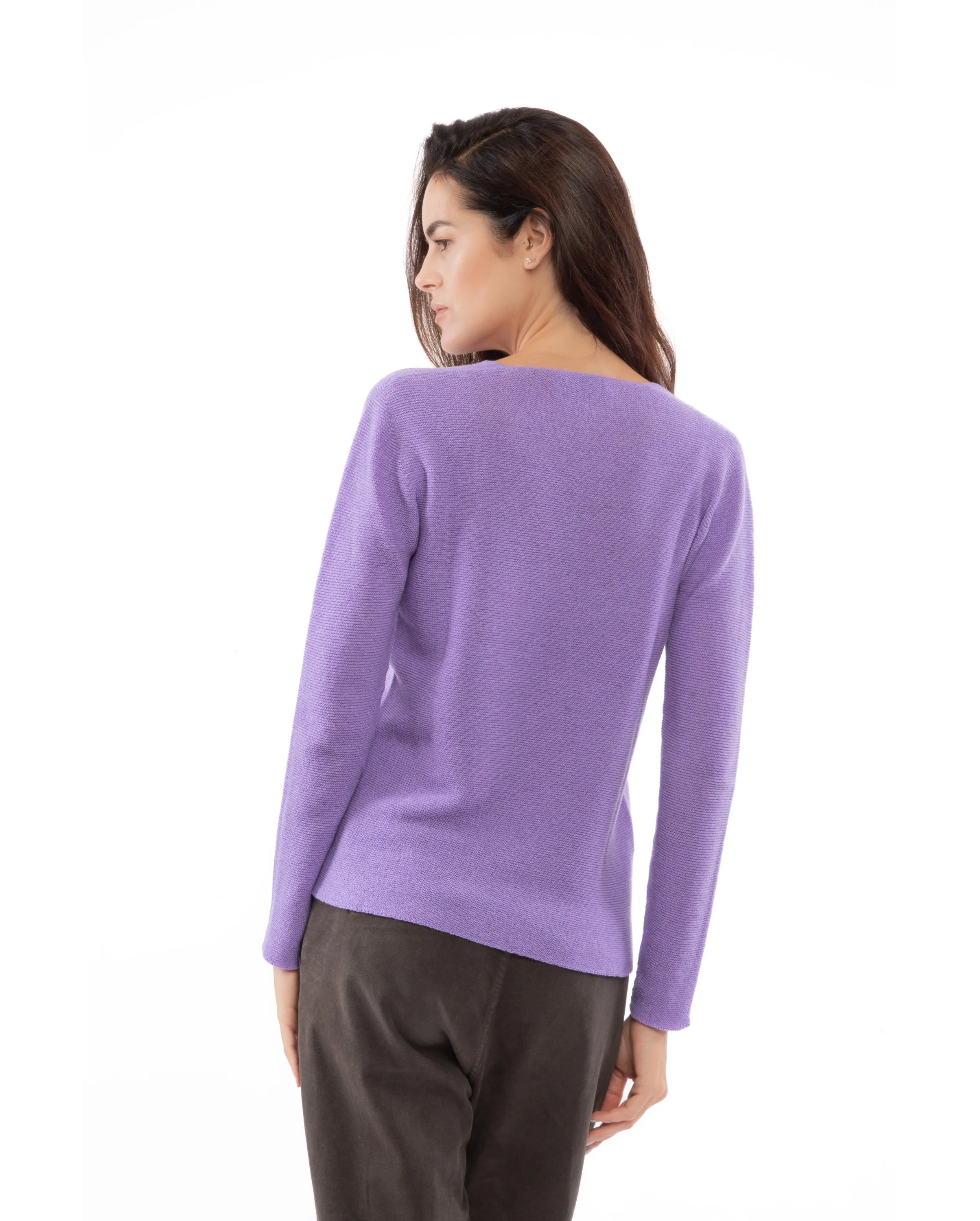 NEW FALL 24 - Women's Pure Cashmere Links Stitch V-Neck Camel