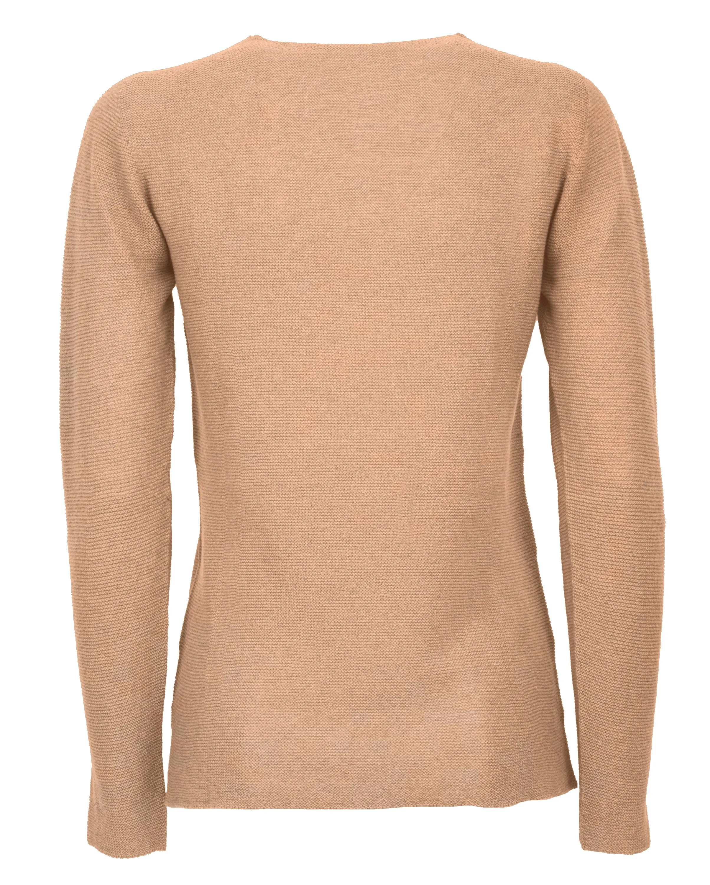 NEW FALL 24 - Women's Pure Cashmere Links Stitch V-Neck Camel