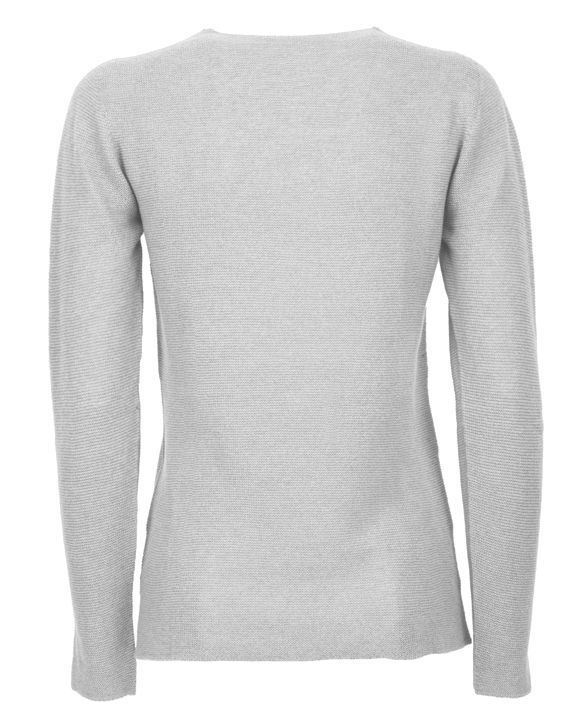 NEW FALL 24 - Women's Pure Cashmere Links Stitch V-Neck Light Gray