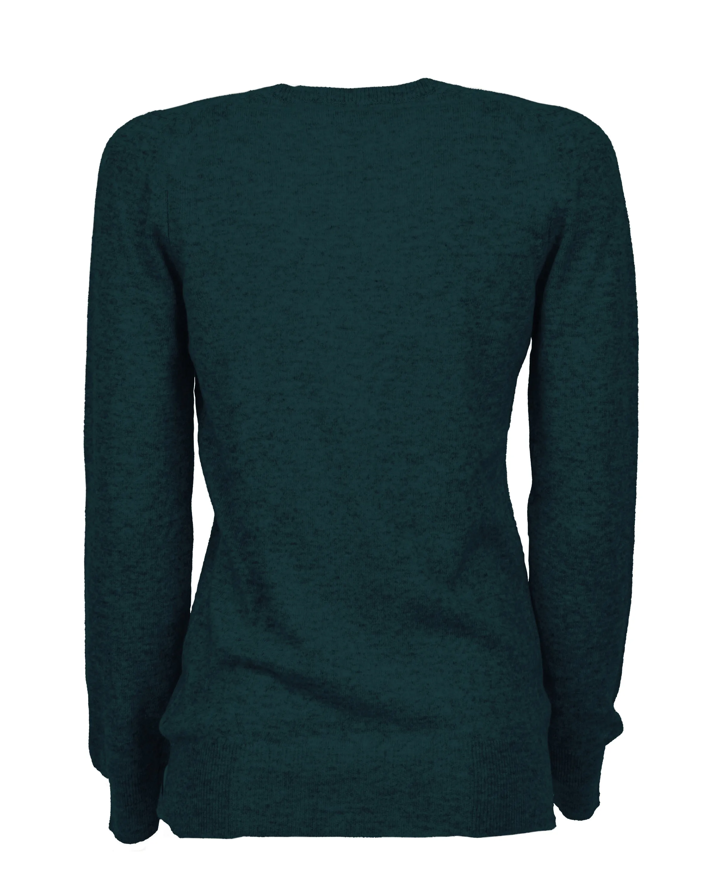 NEW FALL 24 - Women's Pure Cashmere V-Neck Sweater Forest Green