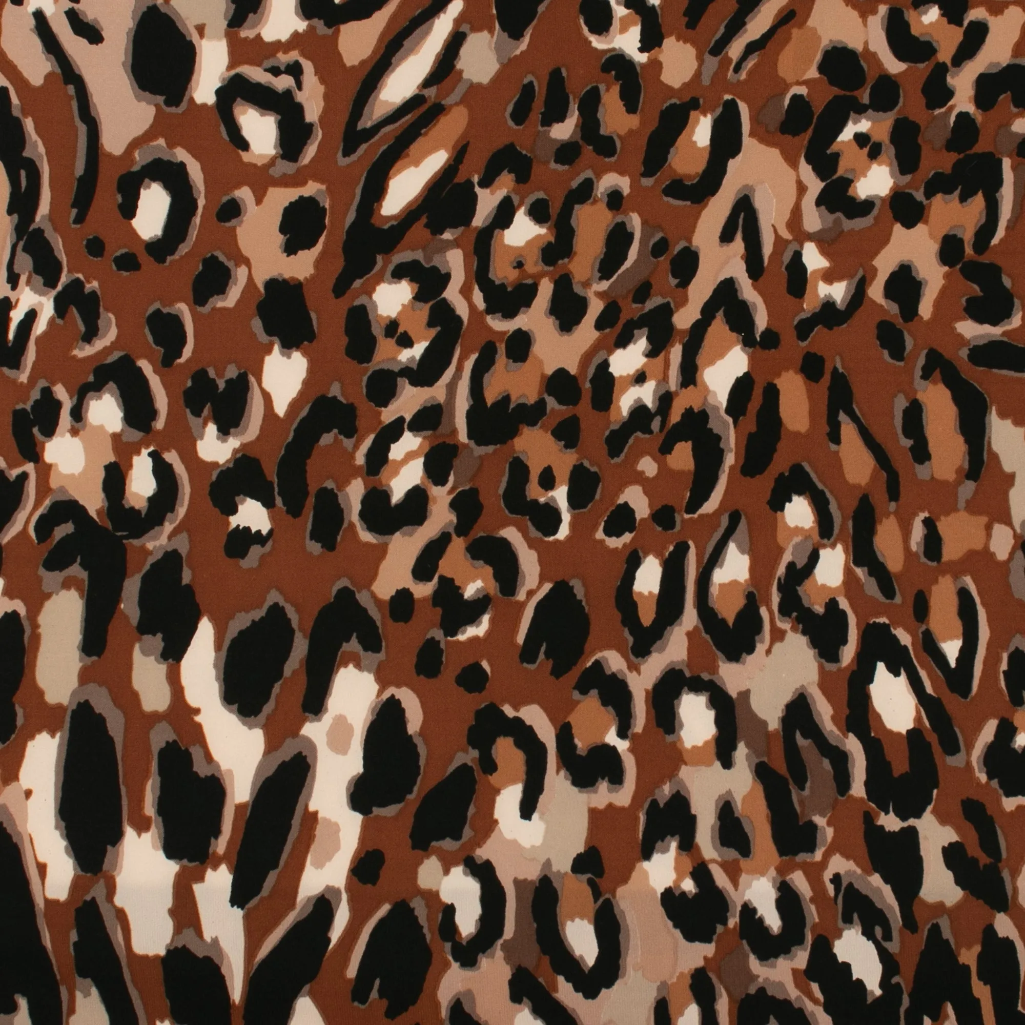 Printed Peachskin - EMMA - Leopard - Brown