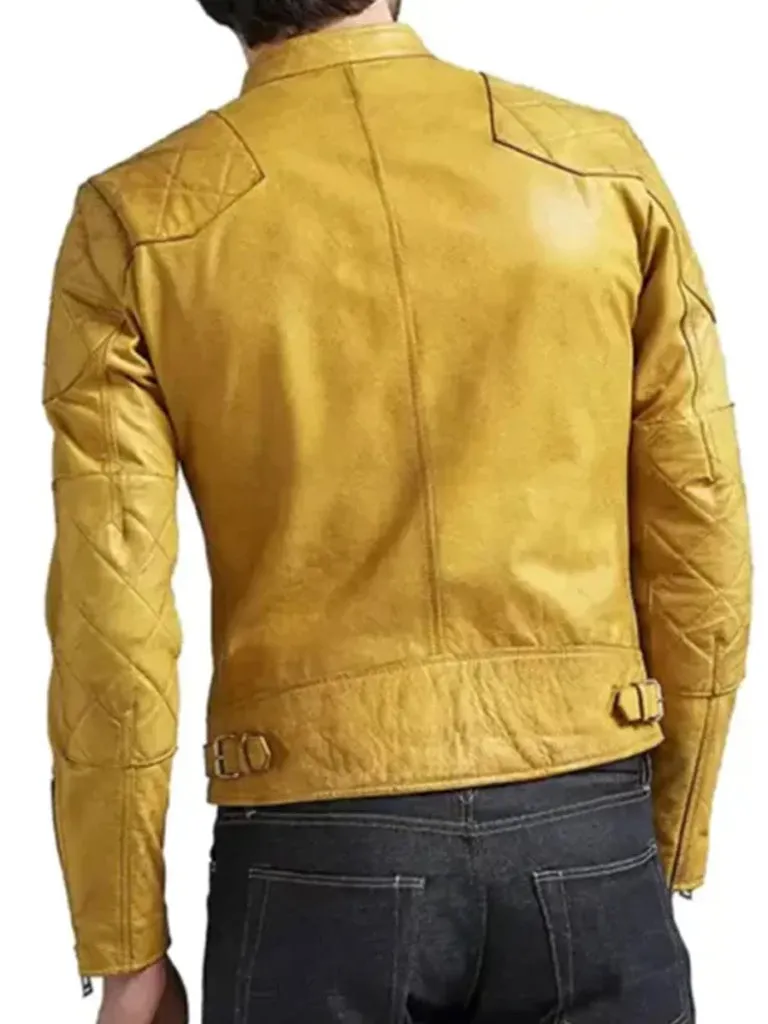 Quilted Cafe Racer Yellow Jacket