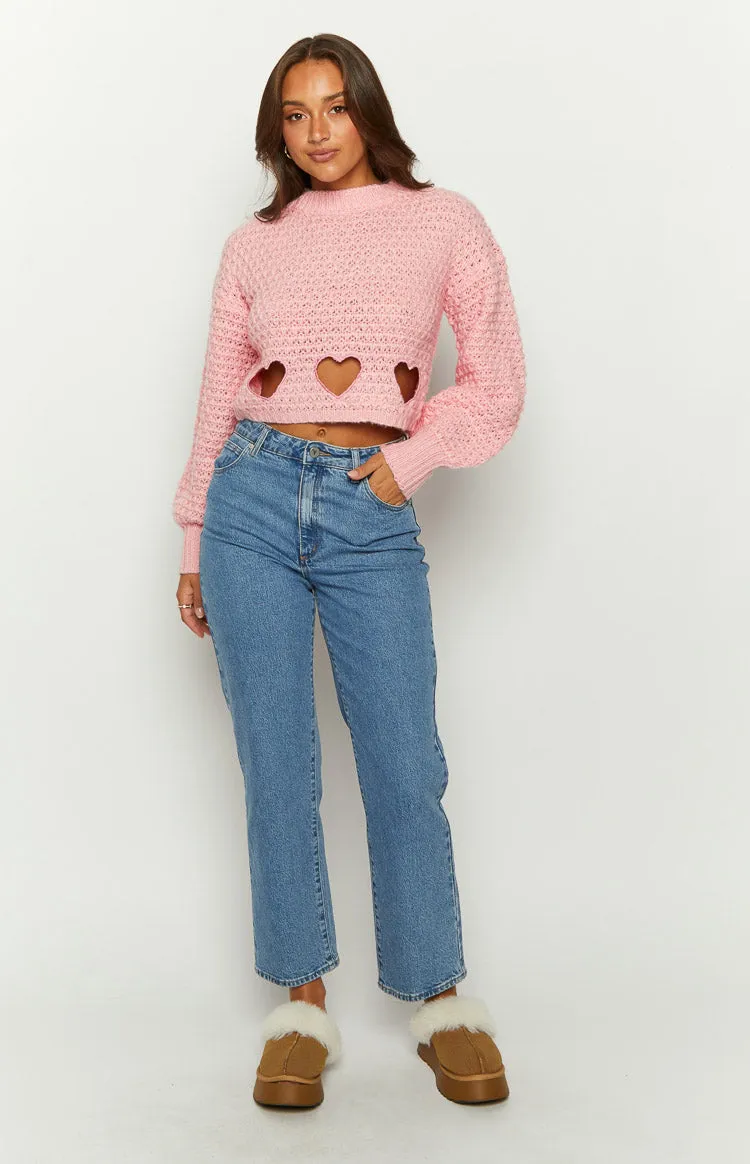 Rosie Pink Heart Jumper