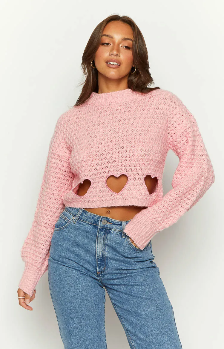 Rosie Pink Heart Jumper