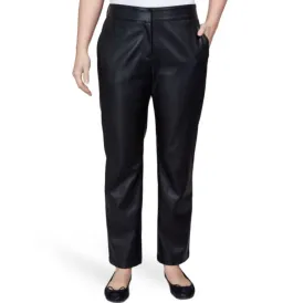 Ruby Rd. Womens Faux Leather Pants