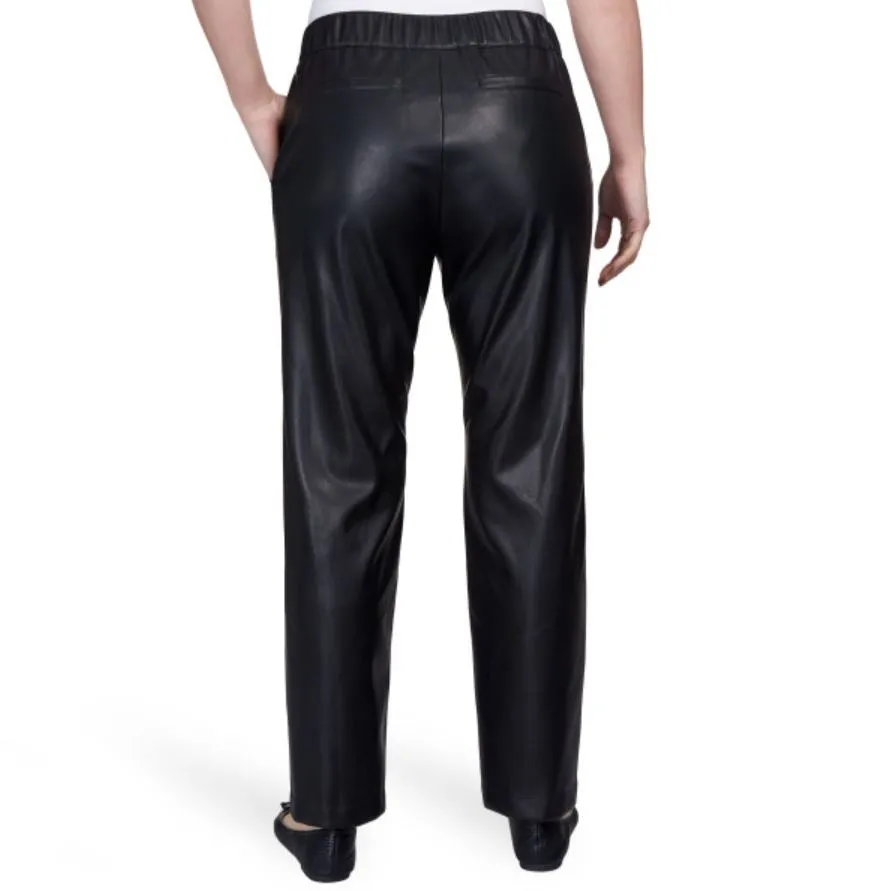 Ruby Rd. Womens Faux Leather Pants