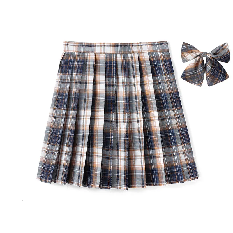 [Sand Land] JK vintage plaid uniform skirt