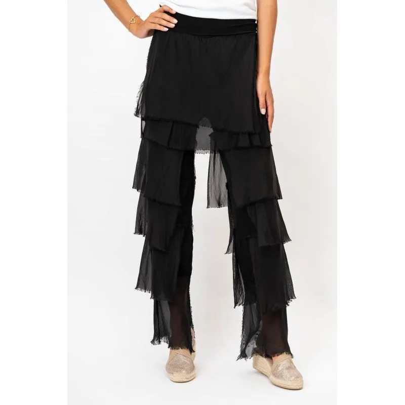 Silk Ruffle Pants - Multiple Colors