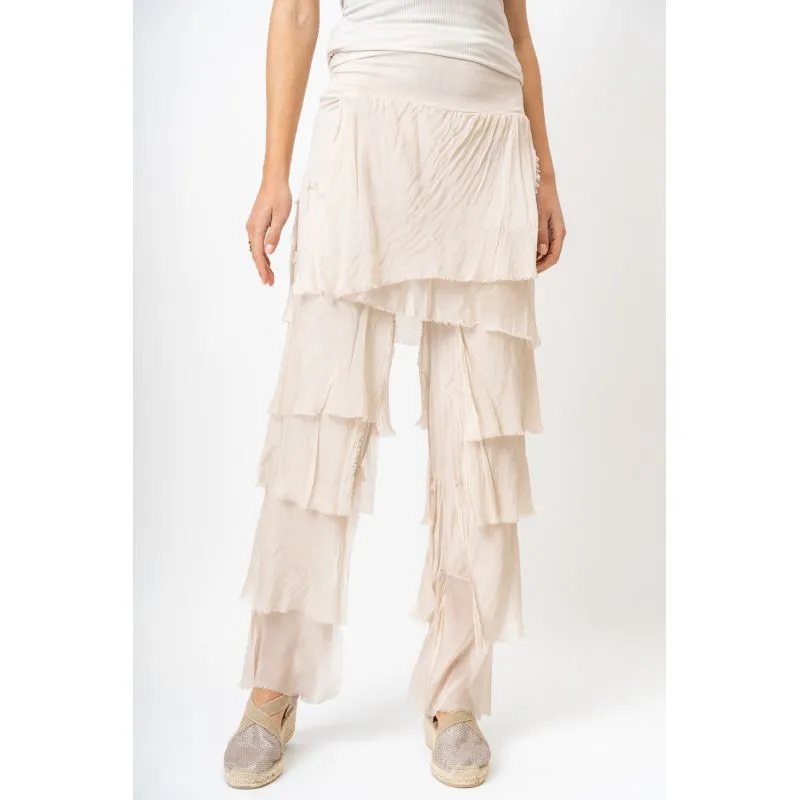 Silk Ruffle Pants - Multiple Colors