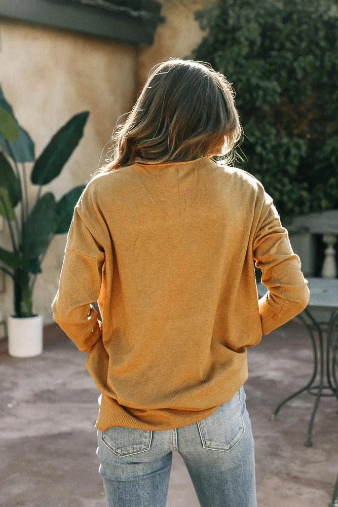 The Weekender Sweater in Mustard