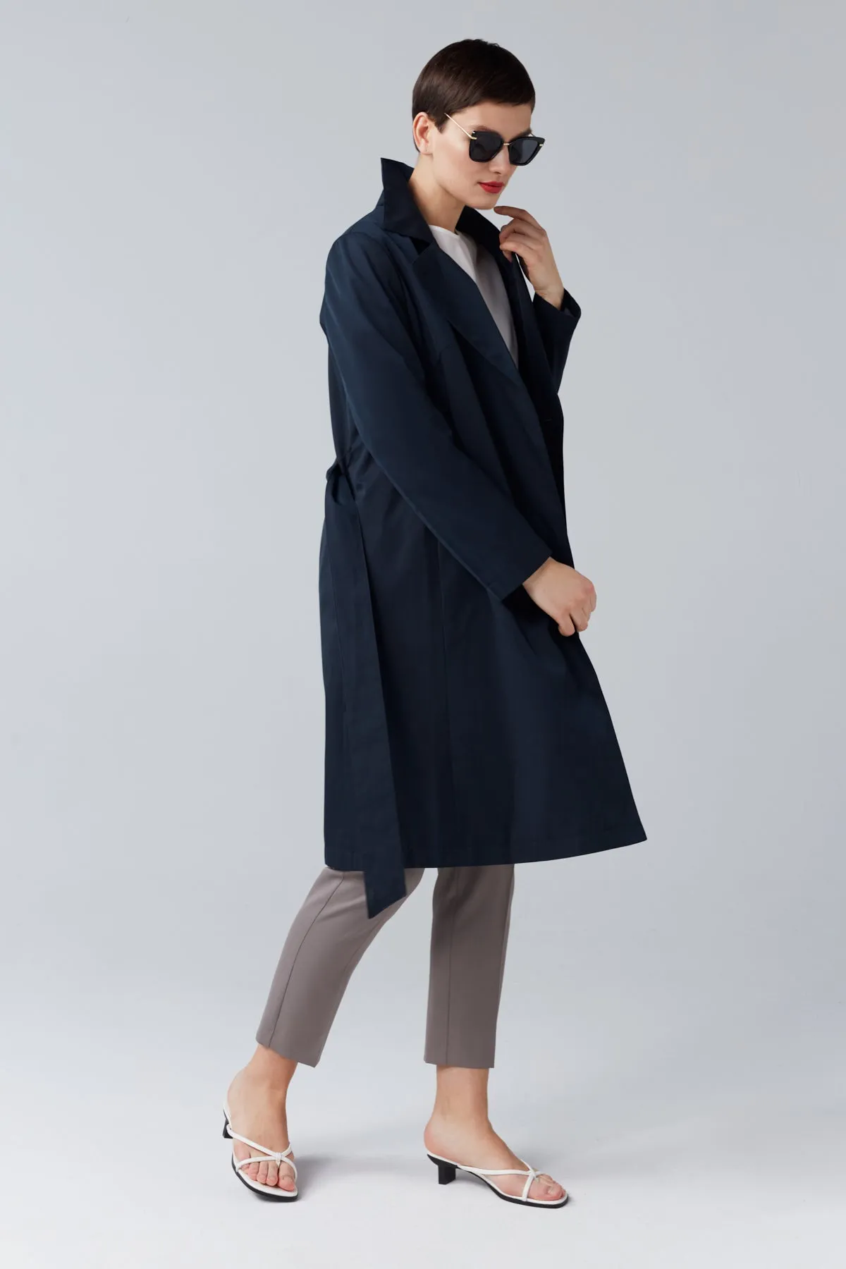 TRENDING TRENCH COAT BLACK NAVY