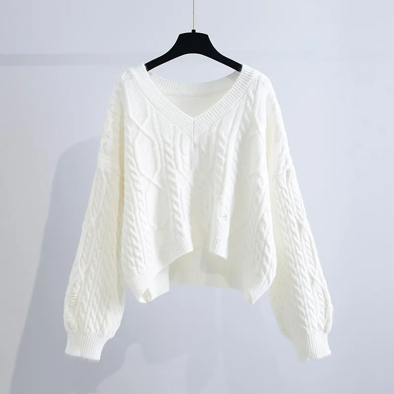 Trendy FLoose Outer Wear Lazy Style Knit Sweater – Must-Have Fashion Statement