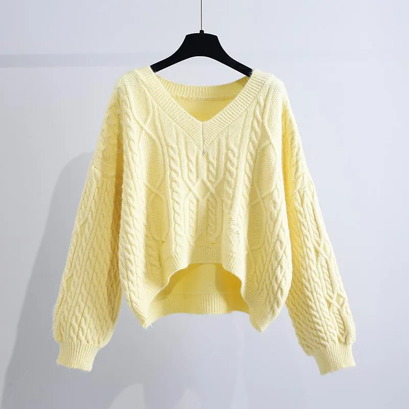 Trendy FLoose Outer Wear Lazy Style Knit Sweater – Must-Have Fashion Statement