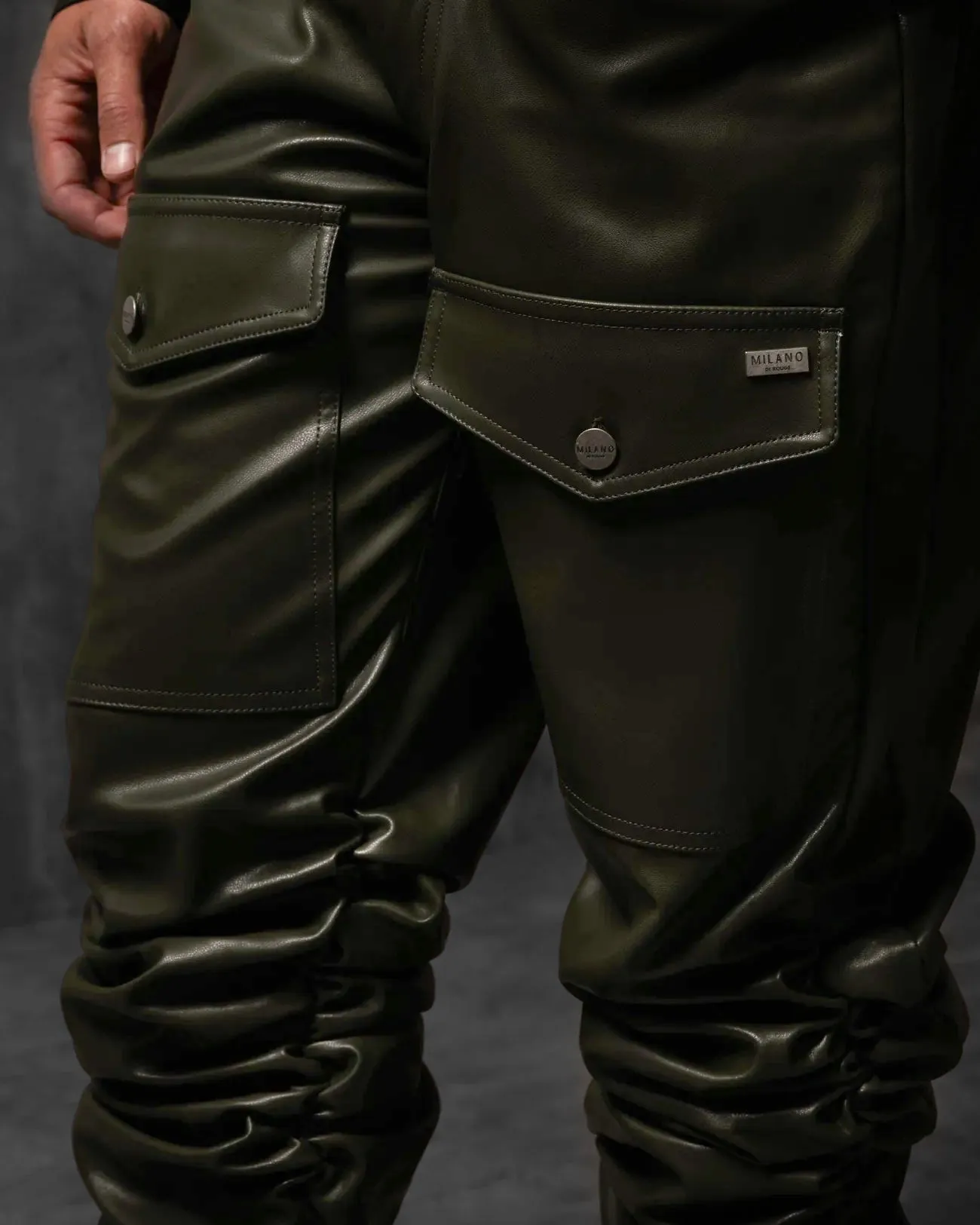 Vegan Leather Alexander Ruched Pant