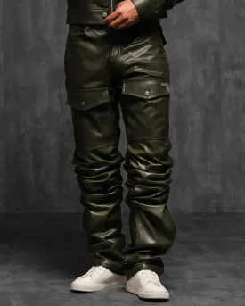 Vegan Leather Alexander Ruched Pant