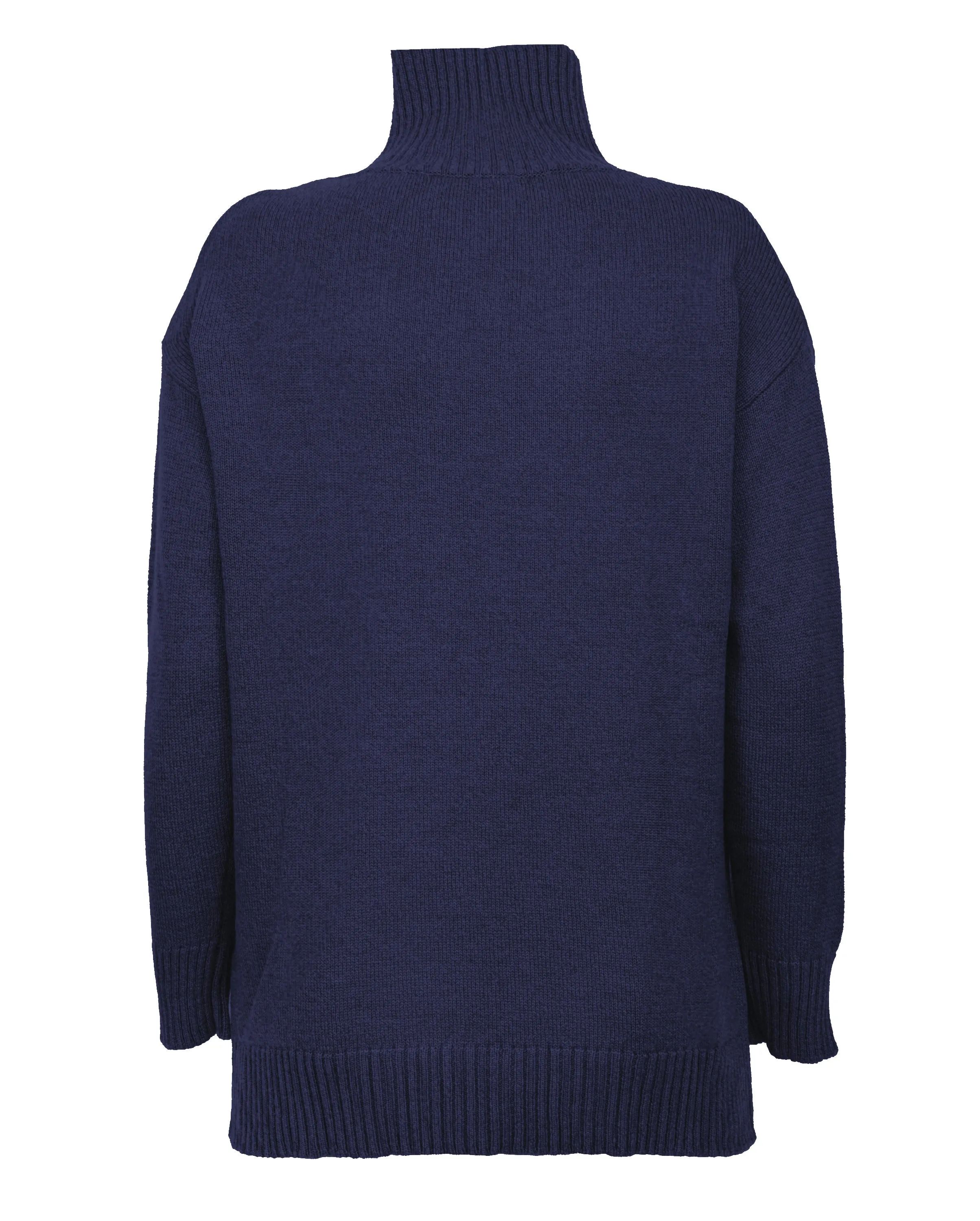 Women's Wool & Cashmere Funnel Neck Sweater Night Blue