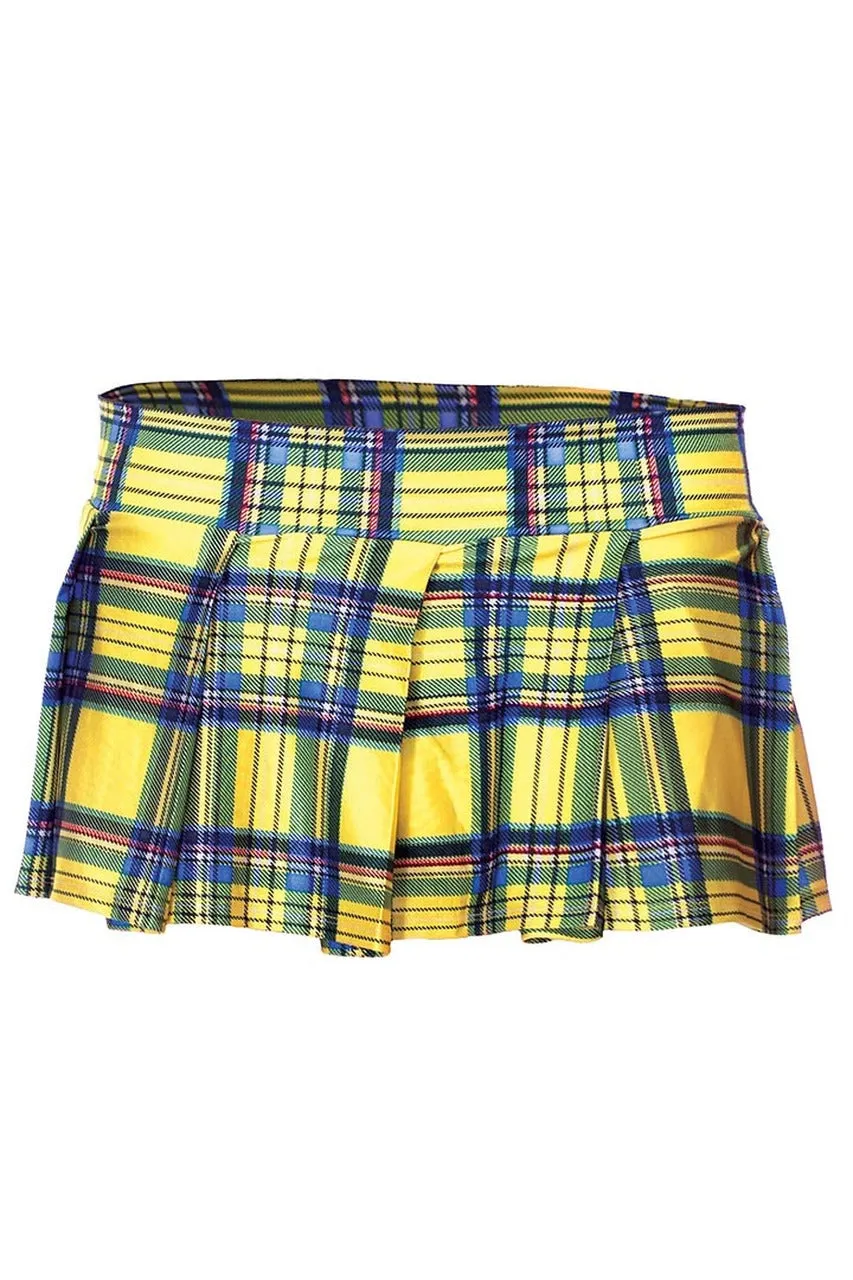 Yellow Plaid Skirt